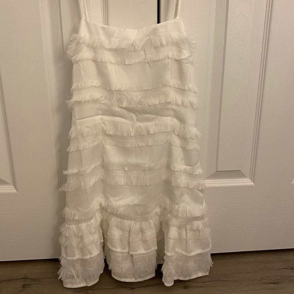 Princess Polly White Ruffle Mini Dress